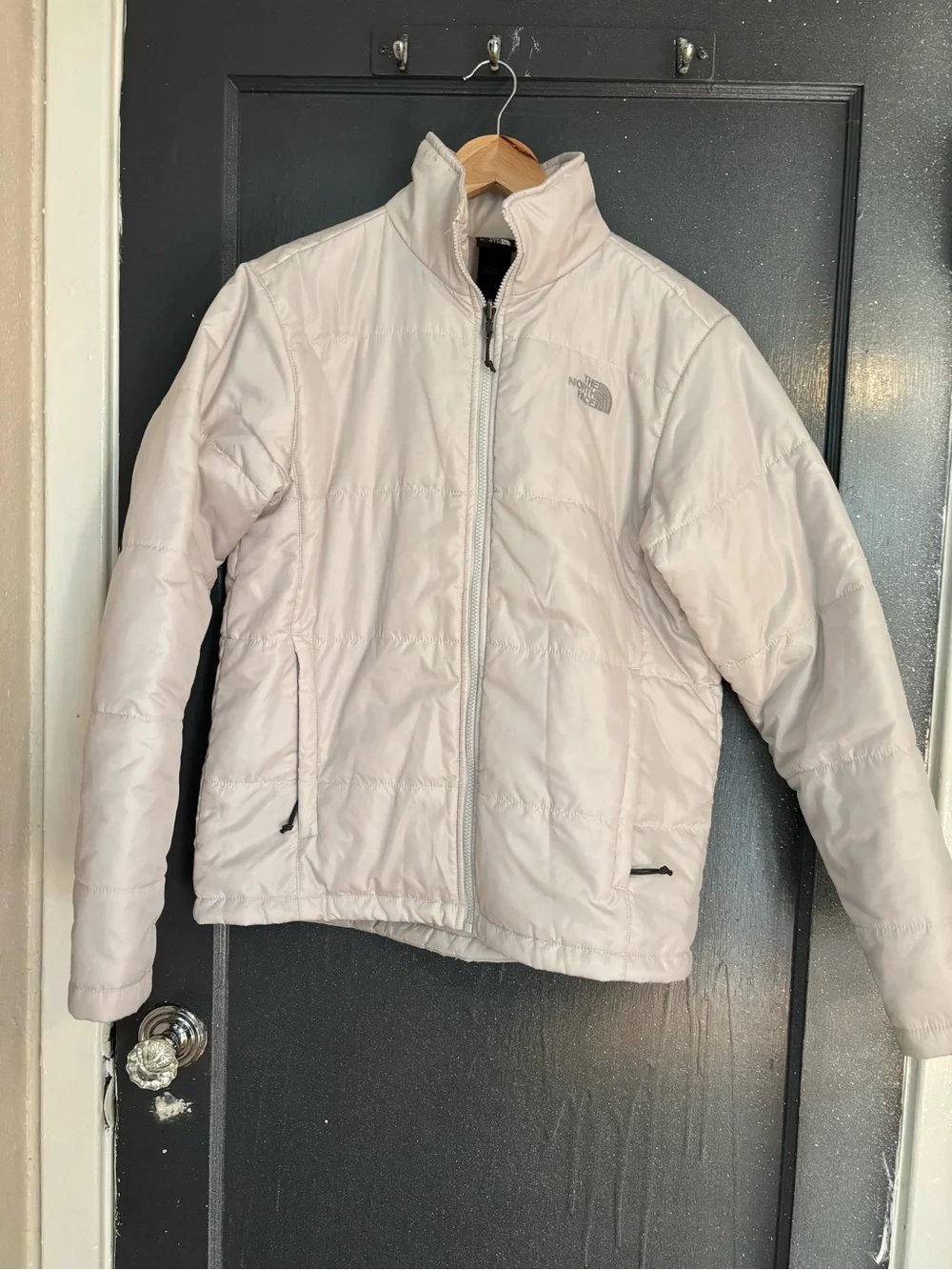 The North Face cream colored Puffer Jacket